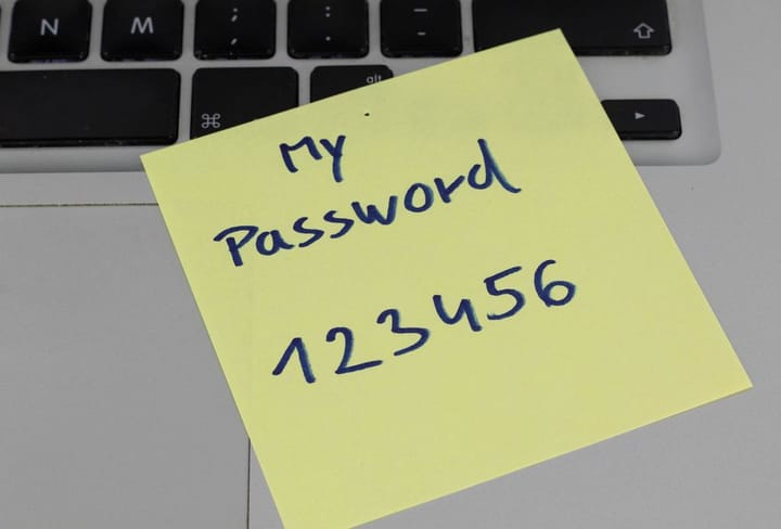 Password 123456 written on a paper (Photo credit: Marco Verch • Creative Commons 2.0)