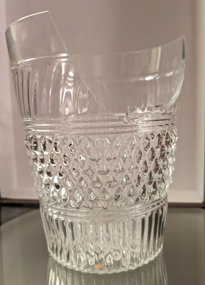 From my personal collection, the glass in question.