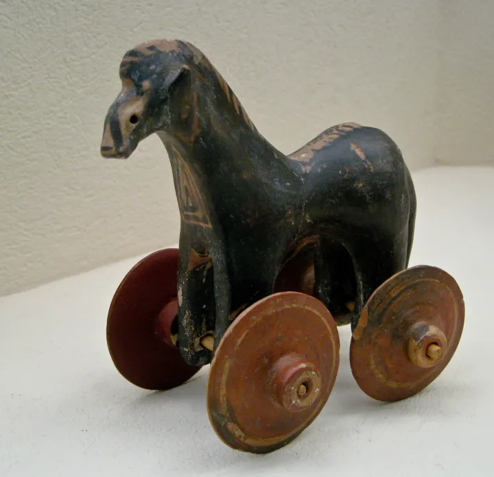 Ancient Greek child's toy from tomb dating 950-900 BC (Photo Credit: Sharon Mollerus • CC BY-SA 2.0)