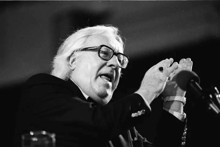 Ray Bradbury in 1990 (Photo Credit: Miami Dade College Archives • CC BY-SA 3.0)