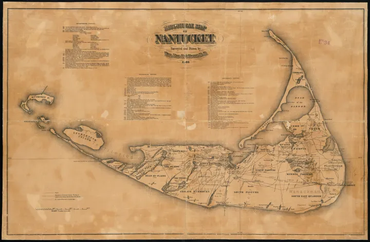 Historical map of Nantucket Island (Photo Credit: Boston Public Library • CC BY 2.0)