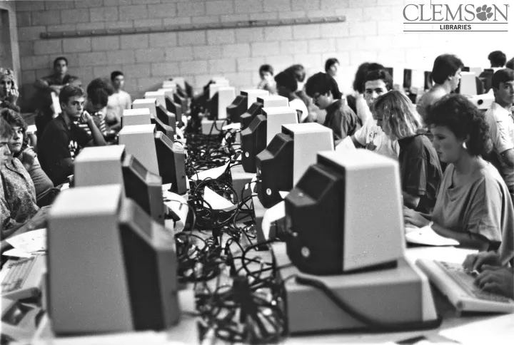 Computer lab from the 1980s (Photo Credit: Clemson University • CC BY-NC 2.0)
